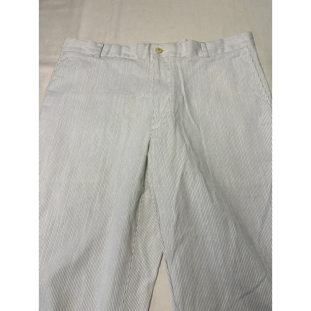 Southern Tide Skipjack Flat Front Corded Pants Mens 36x32 Tan White Striped 7310